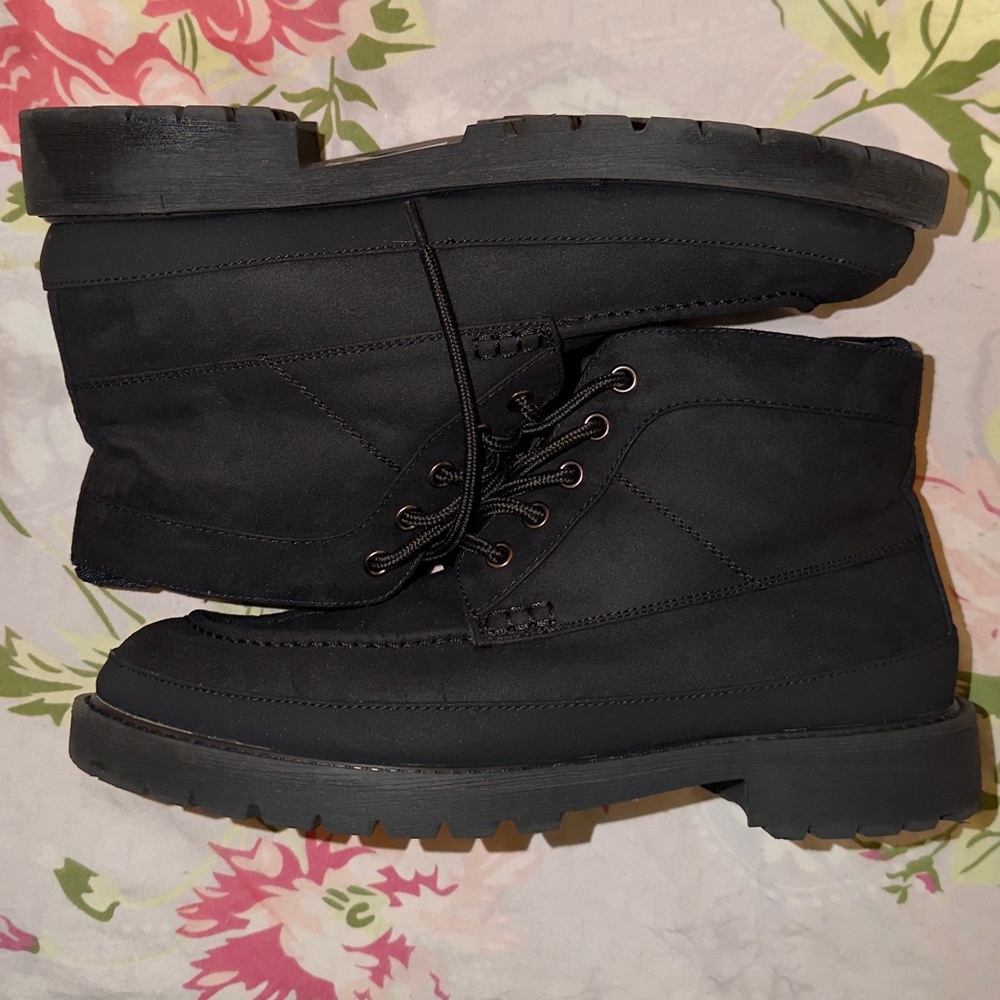 H&M Men's Dark Lace-Up Boots